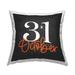 Stupell 31 October Halloween Spider Printed Outdoor Throw Pillow Design by Lux + Me Designs