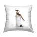 Stupell Stylish Fashion Woman Pose Glam Coffee Cup Printed Outdoor Throw Pillow Design by Ziwei Li