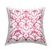 Stupell Pink White Brocade Pattern Printed Outdoor Throw Pillow Design by Geoff Tygert