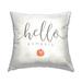 Stupell Hello Pumpkin Fall Phrase Printed Outdoor Throw Pillow Design by Kate Sherrill