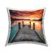 Stupell Sunset Over Lake Dock Printed Outdoor Throw Pillow Design by Elephant Stock
