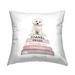 Stupell White & Pink Fashion Books Dog Printed Outdoor Throw Pillow Design by Amanda Greenwood
