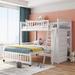 Twin Over Full Bunk Bed With Six Drawers And Flexible Shelves,Bottom Bed With Wheels