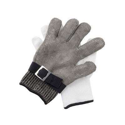 Tablecraft 11740 Extra Large Cut Resistant Glove - Stainless Steel, Gray w/ Black Wrist Band