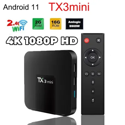 Tx3mini smart tv box android 11.0 uhd hdr10 4k h. 265 amlogic s905 4g wifi set-top box multimedia