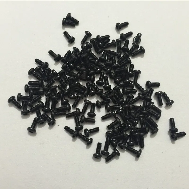 100 Stück M2-Serie 10,9 Rundkopf-Innensechskantschrauben M2 * 3/4/5-20 mm Innensechskantschrauben mit Pilzkopf Image