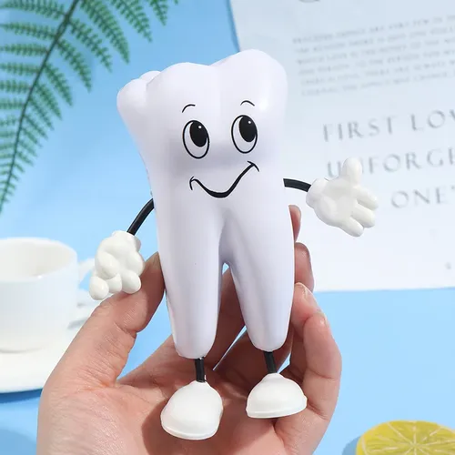 1pc Zahn figur Squeeze Spielzeug weichen Pu Schaum Zahn puppe Modell Form Zahnarzt Geschenk