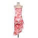 Shein Casual Dress - Party Square Sleeveless: Pink Floral Dresses - Women's Size 4