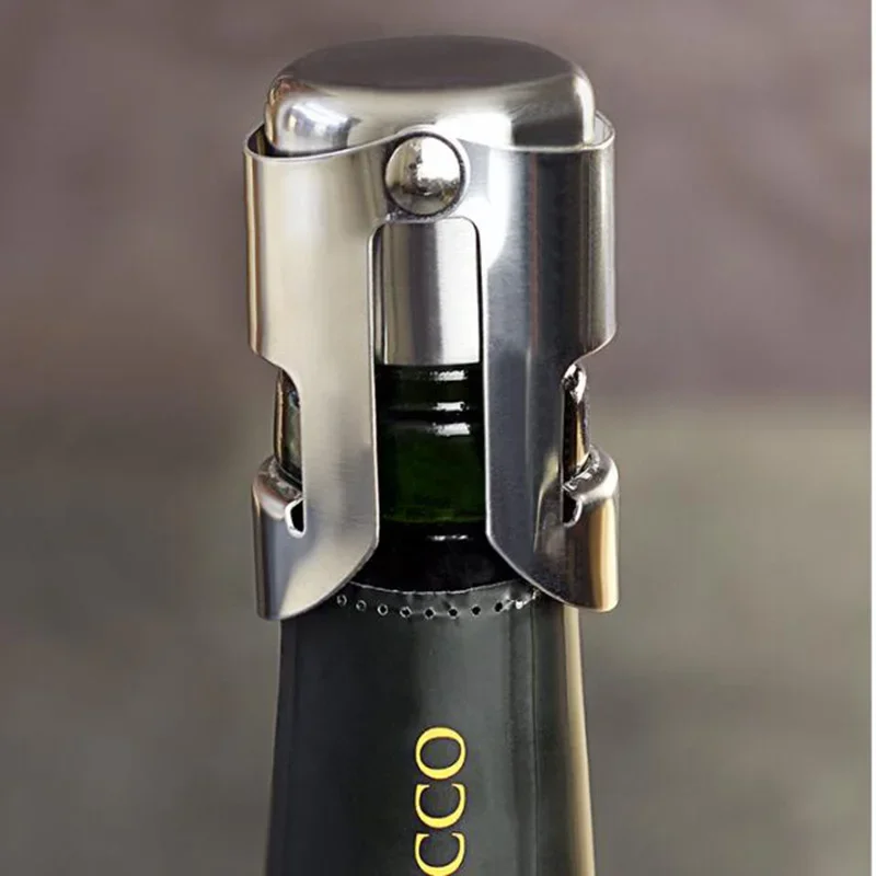 1 stücke Champagner Flasche Stopper Edelstahl Funkelnden Trauben Wein Flasche Stecker Vakuum Versiegelung Flasche Schnaps Fluss Stopper Kappe Bar Image