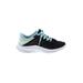 Nike Sneakers: Activewear Platform Casual Blue Color Block Shoes - Women's Size 9 1/2 - Almond Toe