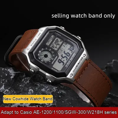 Für casio leder uhr armband AE-1200/1100/SGW-300/w218h serie modifiziert retro leder uhr armband