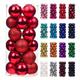 24pcs Christmas Balls Ornaments For Xmas Christmas Tree - Shatterproof Christmas Tree Decorations Hanging Ball For Holiday Wedding Party Decoration (3cm)