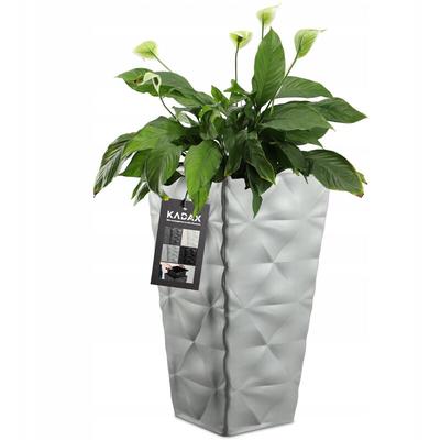 Blumentopf mit Einlage, Pflanzkübel, aus Kunststoff, 30 cm, Grau - Kadax Image