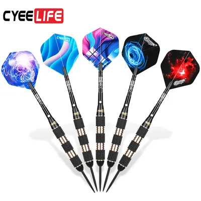 CyeeLife 30g Berufs Schwere stahl tip darts mit tragen fall und Extra PET Standard Flüge Image