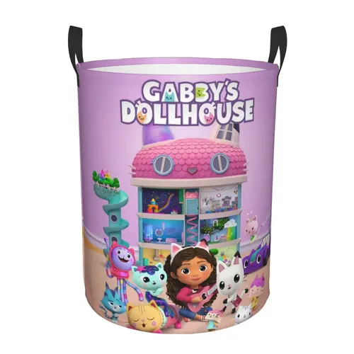 Gabbys Puppenhaus Cartoon Wäsche korb zusammen klappbare Mercat Katzen Tiere Kleidung Spielzeug korb