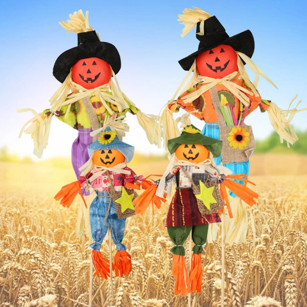 Ernte Vogels cheuche dauerhafte Stroh puppe Herbst Herbst stehende Vogels cheuche für Festival Vogels cheuche Thanksgiving Halloween Dekorationen Image
