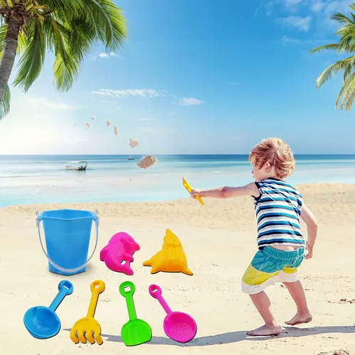 7 Stück Strand Spielzeug Sand Set Sand spielen Sandkasten Spielzeug Sommer Outdoor Spielzeug für