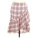 Weekend Suzanne Betro Casual Skirt: Red Plaid Bottoms - Women's Size Large