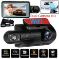 HD 1080p Dual Lens Dash Cam für Autos Blackbox Auto Video recorder mit WLAN Nachtsicht G-Sensor Loop