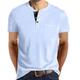 Homme T shirt Tee Chemise Henley Shirt Tee T-shirt Plein Henley Plein Air Vacances Manche Courte Vêtement Tenue Mode Design basique