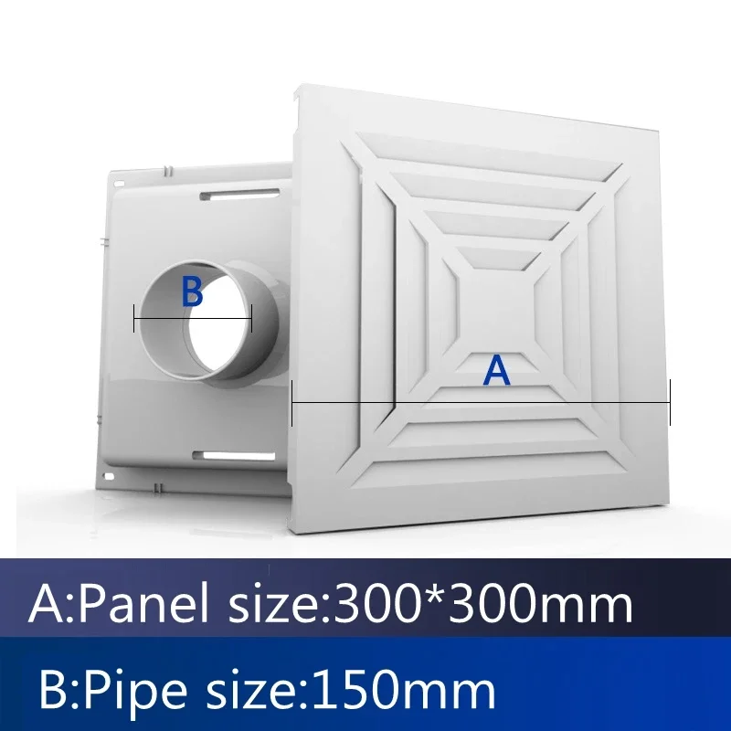 Integrierte Decke 300*300 Aluminium Legierung Frische Luft Quadratischen Auspuff Abdeckung Outlet Vent Kanal Grill Anti-korrosion Einfach zu Installieren Image