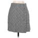 Zara Basic Casual Skirt: Gray Print Bottoms - Women's Size Small