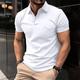 Homme Tee Shirt Golf polo de golf Travail Casual Revers Manche Courte basique Moderne Plein Bouton Printemps été Standard Noir Blanche bleu marine Marron Kaki Tee Shirt Golf