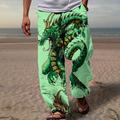 dragon beach pantalon hommes graphique été vacances quotidiennes noir pantalon cordon de serrage taille élastique impression 3d imprimés d'animaux confort décontracté streetwear