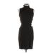 Calvin Klein Casual Dress - Sheath: Black Marled Dresses - Women's Size Large