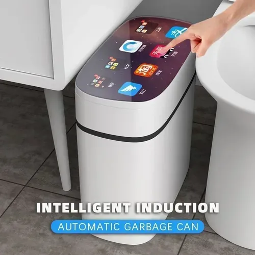 Küche Mülleimer 13l Bad Touch Mülleimer in der Toilette Smart Mülleimer Mülleimer Mülleimer Smart