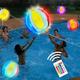 3 pièces led allument des lumières de ballon de plage lumières de piscine 16 couleurs lumineuses jeux de balle gonflables pour adultes enfants pour la plage jeu de piscine télécommande