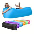 Chaise longue gonflable, portable imperméable pour l'arrière-cour le bord du lac la plage le voyage le camping les pique-niques et les festivals de musique le camping, Canapé gonflable confortable