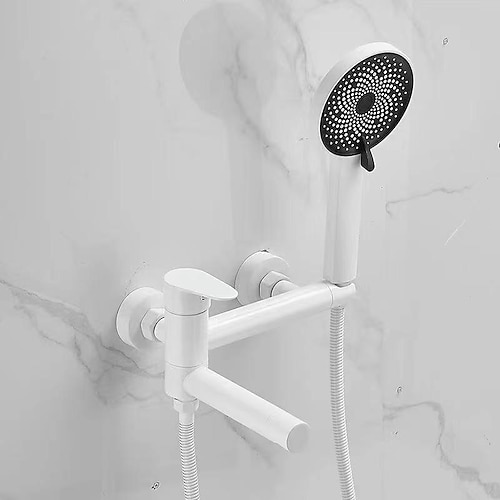 Badewannenarmaturen - Moderne zeitgenössische Galvanisierung Wandmontage Keramisches Ventil Bath Shower Mixer Taps Image