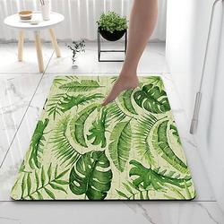 nordische grüne Blatt Badezimmer Badematte rutschfest kreative saugfähige Badezimmer Teppich Kieselgur rutschfest