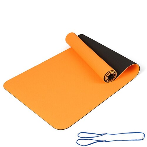 TPE 6 mm Zweifarbige Yogamatte Set aus fünf Teilen für Sport Fitness Stretching Latex 2080 Widerstandsband kommt mit Rucksackgurt Weihnachtsgeschenk Image