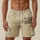 Act My Age Herren-Cargo-Shorts, leicht, mit mehreren Taschen, Kordelzug, elastischem Bund, Daliy Outdoor-Shorts