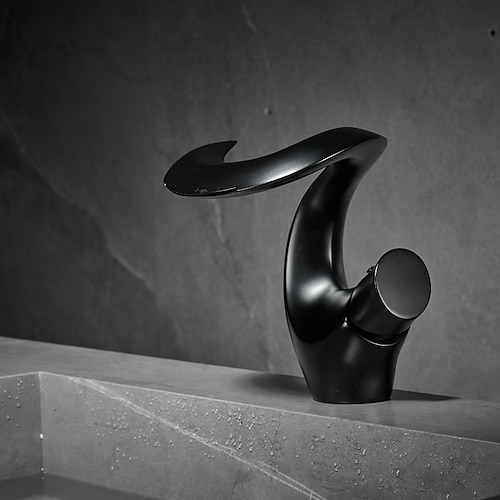 Waschbecken Wasserhahn - Wasserfall Galvanisierung Außen Montage Einhand Ein LochBath Taps Image