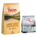 Croquettes Purizon 12 kg + 1,8 kg Single Meat saumon offerts ! - Large poulet, poisson