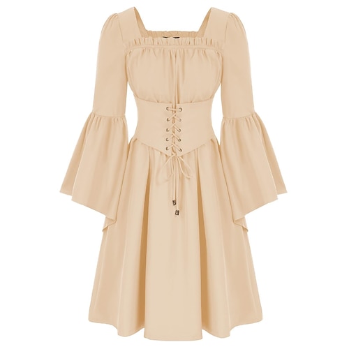 Retro Vintage mittelalterliche Renaissance Urlaubskleid Kleid Maskerade Outlander Damen Halloween Hochzeit Party Urlaubskleid SCA mittelalterliche Kleidung Image