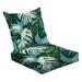 2-Piece Deep Seating Cushion Set Seamless Colorful Monstera Pattern Seamless pattern Monstera colorful Outdoor Chair Solid Rectangle Patio Cushion Set