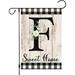 YCHII Monogram Letter B Initial Garden Flag Double Sided Small Vertical Welcome Initial Family Last Name Personalized Sweet Home Flag Outdoor Decoration (ONLY FLAG)