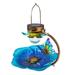 Solar Bird Feeder Hangers for outside Wild Birds Glass Iron Feeders Outdoors Birdfeeder Powered Lantern Lights