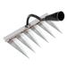 TNOBHG Carbon Steel Garden Rake Garden Hand Rake Tool Metal Heavy Duty Weeding Rake with Sharp Tines Weeding Loosening Rake Hand Welded Garden Tools