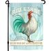 YCHII Garden Flag - Double-Sided Printed Rise Shine Begin Your Day With Gratitude Flag with Rooster Design -Premium House Outdoor Yard Art Seasonal Banner -Suits Standard Flag Poles