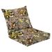 Outdoor Deep Seat Cushion Set 24 x 24 Floral seamless pattern Marble flowers beige Shiny botanical texture Deep Seat Back Cushion Fade Resistant Lounge Chair Sofa Cushion Patio Furniture Cushion