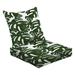 2-Piece Deep Seating Cushion Set Monstera Leaf Flower Poster Monstera Leaf Wall Decor Printable Outdoor Chair Solid Rectangle Patio Cushion Set