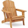 Holaki Oversize Wooden Adirondack Chair Half Pre-Assembled Wood Folding Lounge Chair for Outdoor Patio Garden Lawn Backyard Deck Pool Beach Firepit