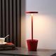 Cordless Table Lamp with Flower Basket Design 3-Levels Brightness Stepless Dimming Table Light Rechargeable Battery Powered LED Desk Lamp for Restaurant/Home/Patio