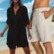 Matching Swimsuit for Couples Couple's Swimsuit Cover Up Swim Shorts Board Shorts 2 PCS Plain Vacation Beach Swimming Summer Black White