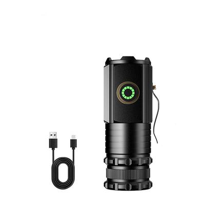 High Power Led Mini Flashlight, Strong Magnetic Tail LED Torch with 3 LED and Self-defense Lamp 5 Lighting Modes Bright Suitable for Outdoor Hiking Lights